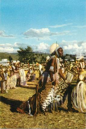 CPSM CONGO BELGE "Voyage du Roi au Congo, 1955, danses traditionnelles" / PUB CHOCOLAT COTE D'OR