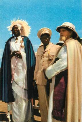 CPSM CONGO BELGE "Voyage du Roi au Congo, 1955, Usumbura"  / PUB CHOCOLAT COTE D'OR