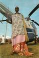 Afrique CPSM CONGO BELGE  "Voyage du Roi au Congo, 1955, Hélicoptere"  / PUB CHOCOLAT COTE D'OR