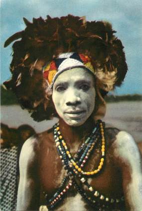 CPSM CONGO BELGE  "Voyage du Roi au Congo, 1955, danseur"  / PUB CHOCOLAT COTE D'OR