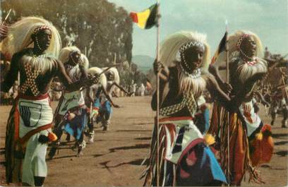 CPSM CONGO BELGE   "Voyage du Roi au Congo, 1955, danseurs"   / PUB CHOCOLAT COTE D'OR