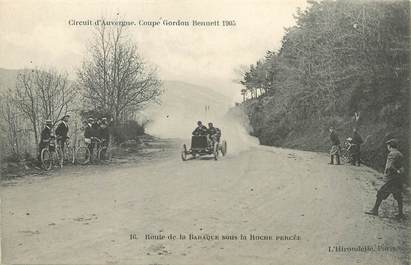 CPA FRANCE 63 "Route de la baraque sous la roche percée" / CIRCUIT D'AUVERGNE