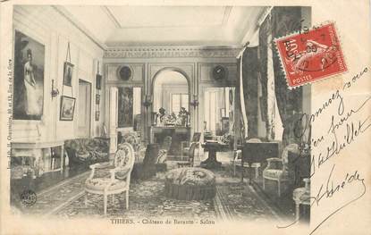 CPA FRANCE 63 "Thiers, château de Barante, salon"