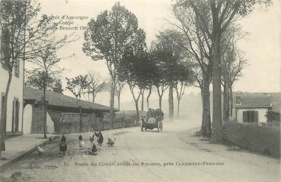 CPA FRANCE 63 "Route du circuite avant les 4 routes près Clermont Ferrand" / AUTOMOBILE
