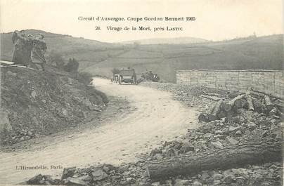 CPA FRANCE 63 "Virage de la mort près Lastic" / CIRCUIT D'AUVERGNE / AUTOMOBILE