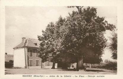 CPA FRANCE 65 "Recurt, arbre de la liberté, la place"