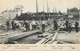 CPA FRANCE 77 "Lagny, construction d'un pont pour lourdes charges"