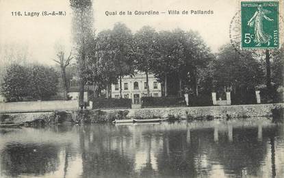 CPA FRANCE 77 "Lagny, quai de la Gourdine, villa des Pallands"