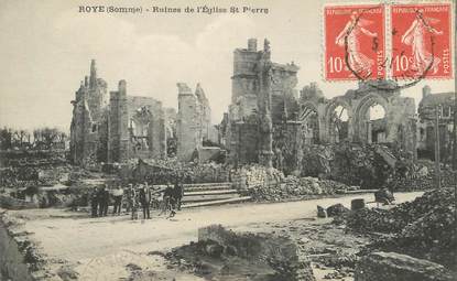 CPA FRANCE 80 "Roye, ruines de l'église Saint Pierre"
