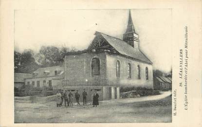 CPA FRANCE 80 "Léalvillers, l'église bombardée"