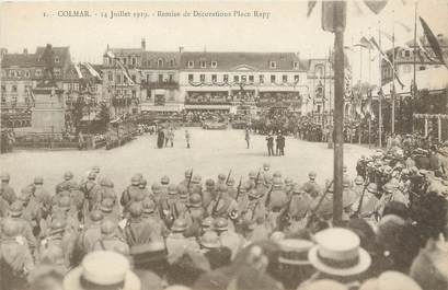  / CPA FRANCE 68 "Colmar, remise décoration Place Rapp"