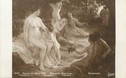 / CPA NU / SALON DE PARIS 1914 nr 473 "Maurice Berthon, Automne"