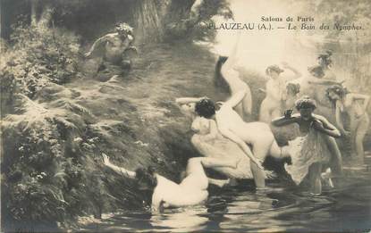 / CPA NU / SALON DE PARIS nr 993 dt "Plauzeau, le bain des Nymphes"