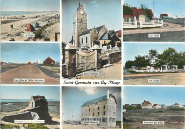 / CPSM FRANCE 50 "Saint Germain sur Ay Plage"