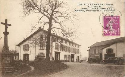 / CPA FRANCE 69 "Les Echarmeaux, hôtel Jugnet Boyer"