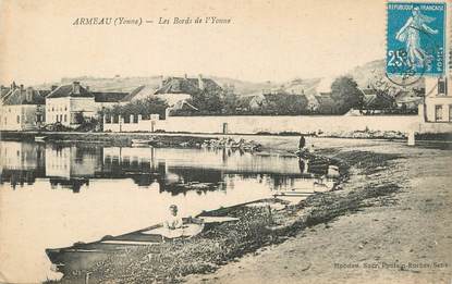 / CPA FRANCE 89 "Armeau, les bords de l'Yonne"