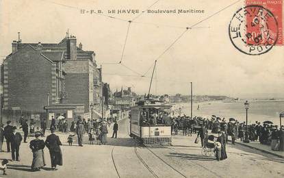 / CPA FRANCE 76 "Le Havre, bld Maritime" / TRAMWAY