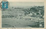33 Gironde / CPA FRANCE 33 "Arcachon, la plage et les jetées"