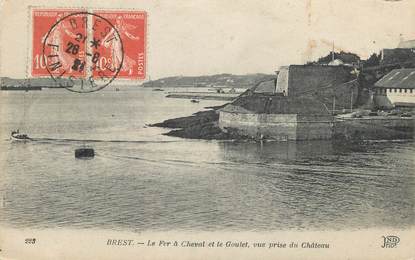 / CPA FRANCE 29 "Brest, le fer à cheval et le Goulet"