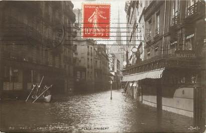 CPA FRANCE 75005 "Paris, Inondations, Place Maubert"