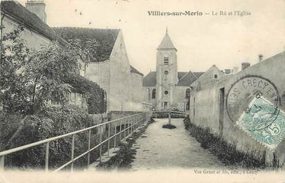 / CPA FRANCE 77 "Villiers sur Morin, le Rû et l'église"