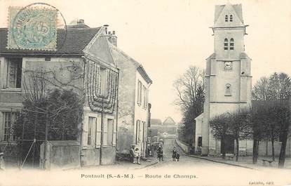 / CPA FRANCE 77 "Pontault, route de Champs"