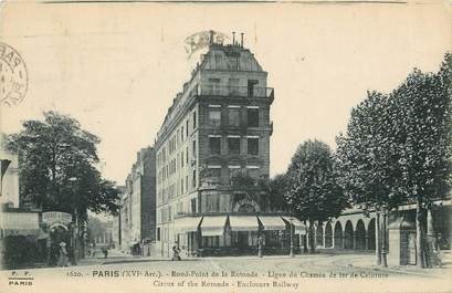 CPA "Paris, XVI ème, Rond Point de la Rotonde, ligne de chemin de fer"