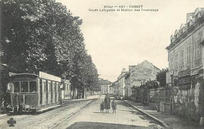 CPA FRANCE 03 "Cusset, cours Lafayette" / TRAMWAY