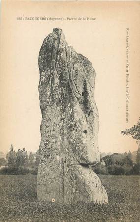 / CPA FRANCE 53 "Bazougers, Pierre de la Hune" / MENHIR