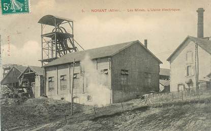 CPA FRANCE 03 "Noyant, les mines, Usine électrique"