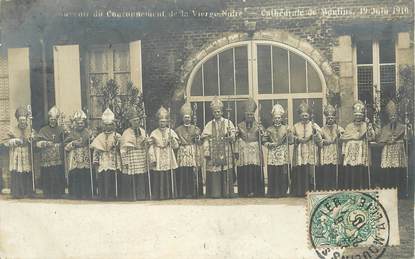 CARTE PHOTO  FRANCE 03  "Moulins, souvenir u couronnement de la vierge noire, 1910"