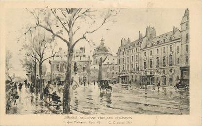 CPA  "Paris, VI ème, Librairie ancienne Edouard Champion, Quai Malaquais"