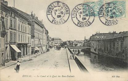 / CPA FRANCE 88 "Epinal, le canal et le quai des Bons Enfants"