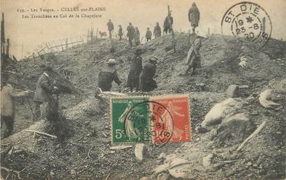 / CPA FRANCE 88 "Celles sur Plaine, les tranchées au col de la Chapelote"