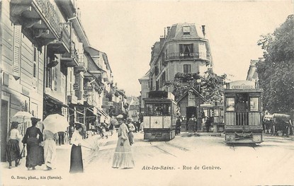 / CPA FRANCE 45 "Aix Les Bains, rue de Genève"