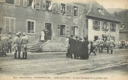 / CPA FRANCE 68 "Bitschwiller, la rue principale le 14 juillet 1916"