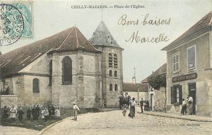 / CPA FRANCE 91 "Chily Mazarin, place de l'église"