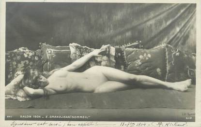 / CPA NU / SALON 1904 nr 241 "E. Grandjean, sommeil"