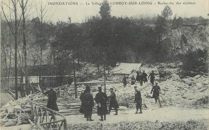 / CPA FRANCE 77 "Le village de Loroy sur Loing, recherche des victimes" / INONDATIONS