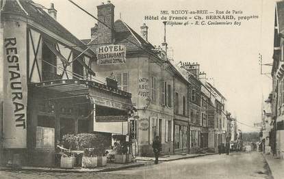 / CPA FRANCE 77 "Rozoy en Brie, rue de Paris, hôtel de France"