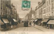 77 Seine Et Marne / CPA FRANCE 77 "Fontainebleau, la grande rue" /  TRAMWAY