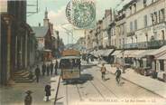 77 Seine Et Marne / CPA FRANCE 77 " Fontainebleau, la rue Grande" / TRAMWAY