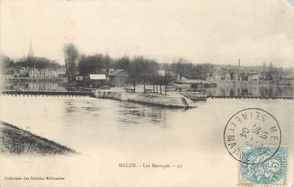 / CPA FRANCE 77 "Melun, les barrages "