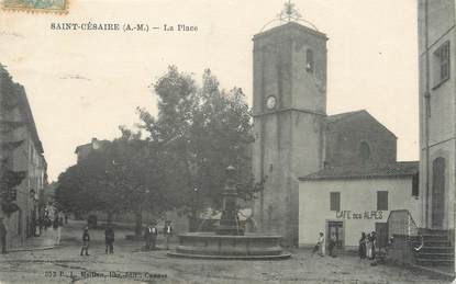 / CPA FRANCE 06 "Saint Cézaire, la place" / FONTAINE