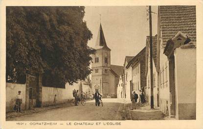 / CPA FRANCE 67 "Odratzheim, le château et l'église"