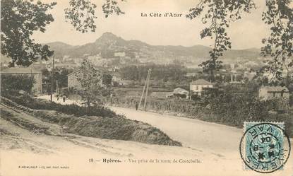 / CPA FRANCE 83 "Hyères, vue prise de la route de Costebelle"