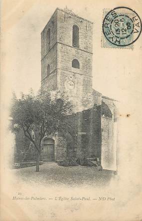 / CPA FRANCE 83 "Hyères Les Palmiers, l'église Saint Paul"