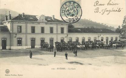 / CPA FRANCE 83 "Hyères, la gare"