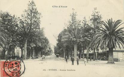 / CPA FRANCE 83 "Hyères, avenue Gambetta"