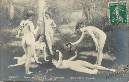 / CPA NU / SALON DE 1901 nr 202 S Nr5 "A; Chantron, les nymphes s'amusent"